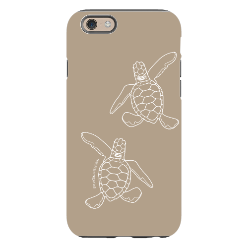 iPhone Tough Phone Case - Turtle Hatchlings Outline