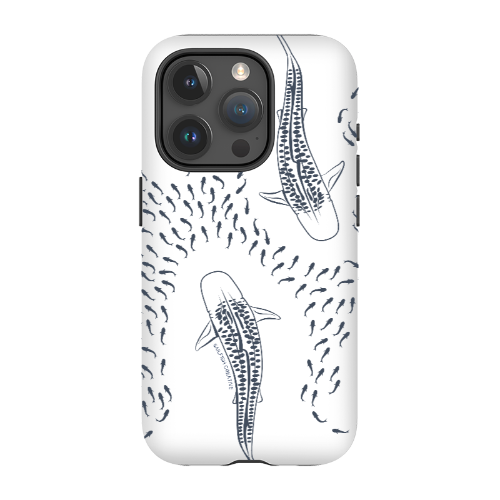 iPhone Tough Phone Case - Tiger Sharks Outline