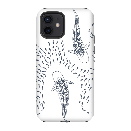 iPhone Tough Phone Case - Tiger Sharks Outline