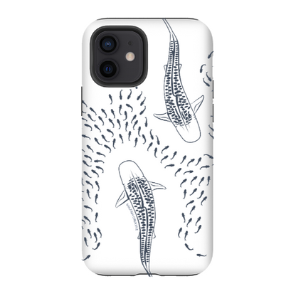 iPhone Tough Phone Case - Tiger Sharks Outline