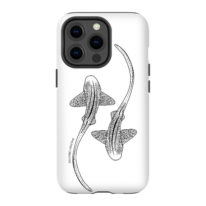 iPhone Tough Phone Case - Leopard Sharks Outline