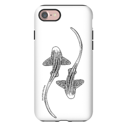 iPhone Tough Phone Case - Leopard Sharks Outline