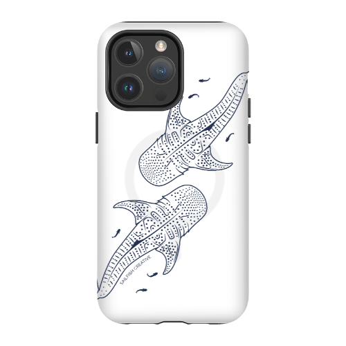 iPhone MagSafe Tough Case - Whale Sharks Outline