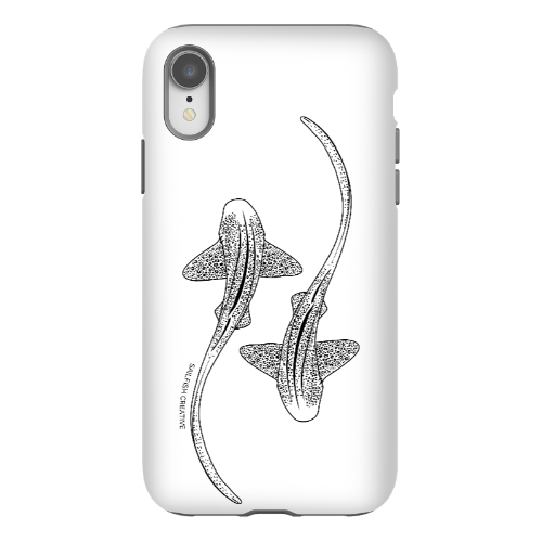 iPhone Tough Phone Case - Leopard Sharks Outline