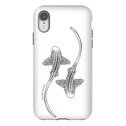 iPhone Tough Phone Case - Leopard Sharks Outline