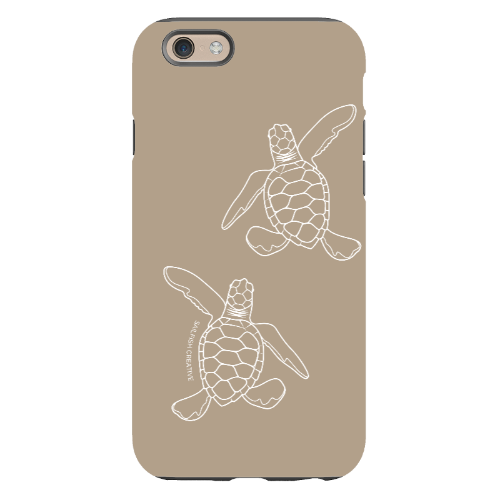 iPhone Tough Phone Case - Turtle Hatchlings Outline