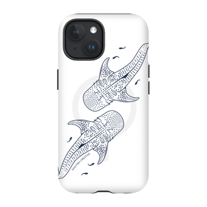 iPhone MagSafe Tough Case - Whale Sharks Outline