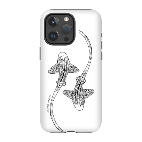 iPhone Tough Phone Case - Leopard Sharks Outline