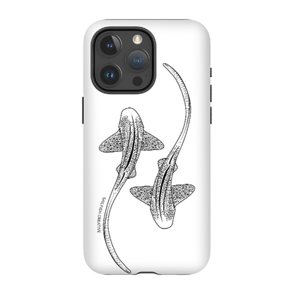 iPhone Tough Phone Case - Leopard Sharks Outline