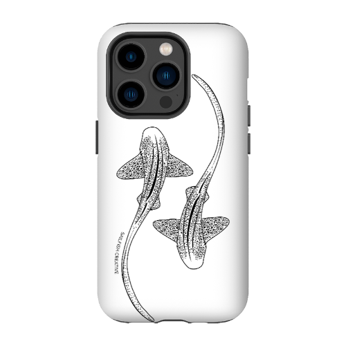 iPhone Tough Phone Case - Leopard Sharks Outline