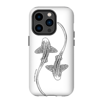 iPhone Tough Phone Case - Leopard Sharks Outline