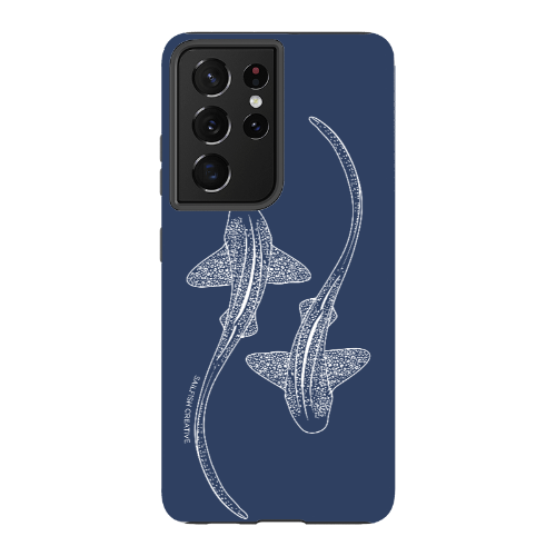 Samsung Tough Case - Leopard Sharks Outline Navy