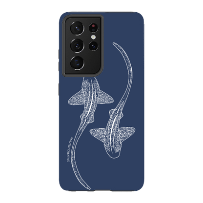 Samsung Tough Case - Leopard Sharks Outline Navy