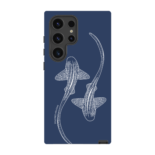 Samsung Tough Case - Leopard Sharks Outline Navy