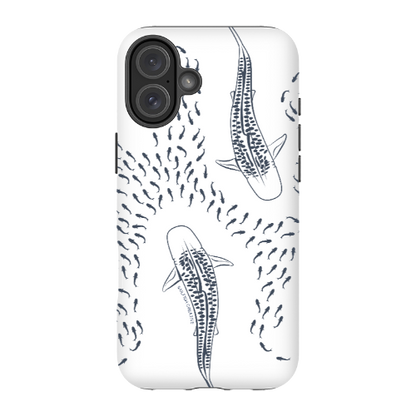 iPhone Tough Phone Case - Tiger Sharks Outline