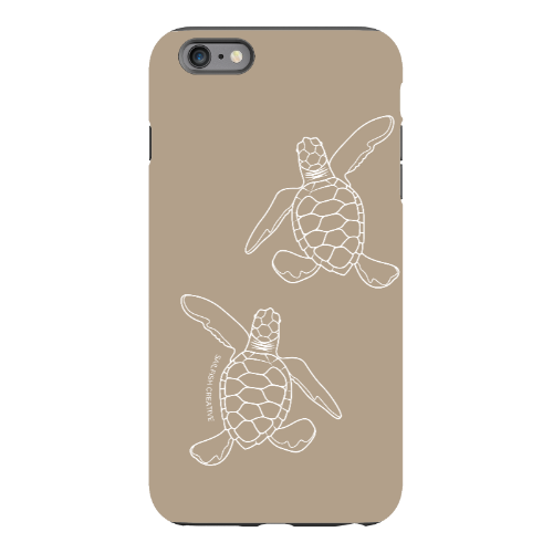 iPhone Tough Phone Case - Turtle Hatchlings Outline