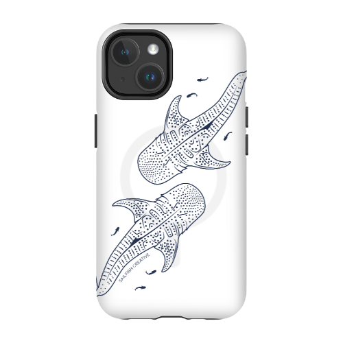 iPhone MagSafe Tough Case - Whale Sharks Outline