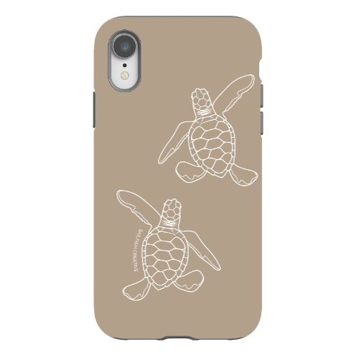 iPhone Tough Phone Case - Turtle Hatchlings Outline