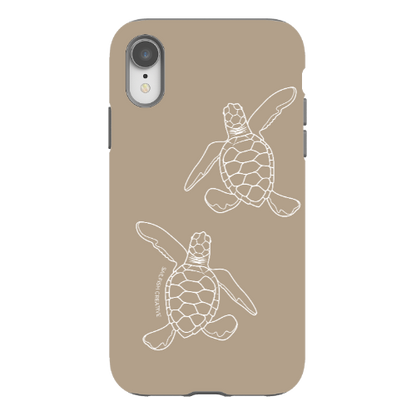 iPhone Tough Phone Case - Turtle Hatchlings Outline