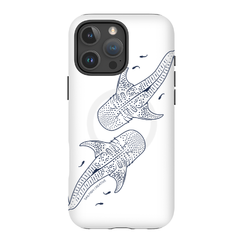 iPhone MagSafe Tough Case - Whale Sharks Outline