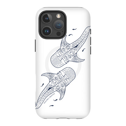 iPhone MagSafe Tough Case - Whale Sharks Outline