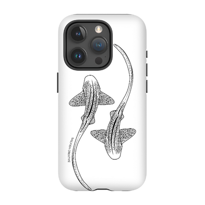 iPhone Tough Phone Case - Leopard Sharks Outline