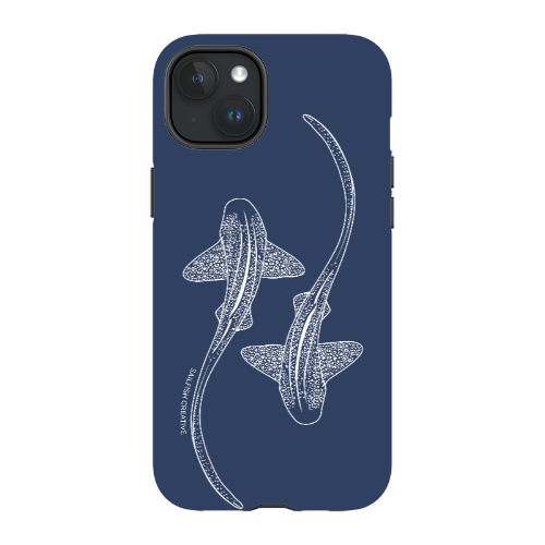 iPhone MagSafe Tough Case - Leopard Shark Outline Navy