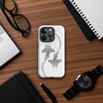 iPhone Tough Phone Case - Leopard Sharks Outline