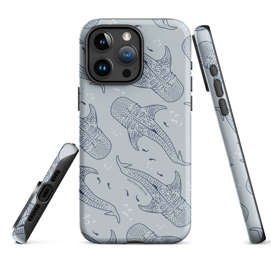 iPhone Tough Phone Case - Whale Sharks Pattern