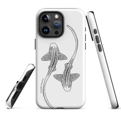 iPhone Tough Phone Case - Leopard Sharks Outline