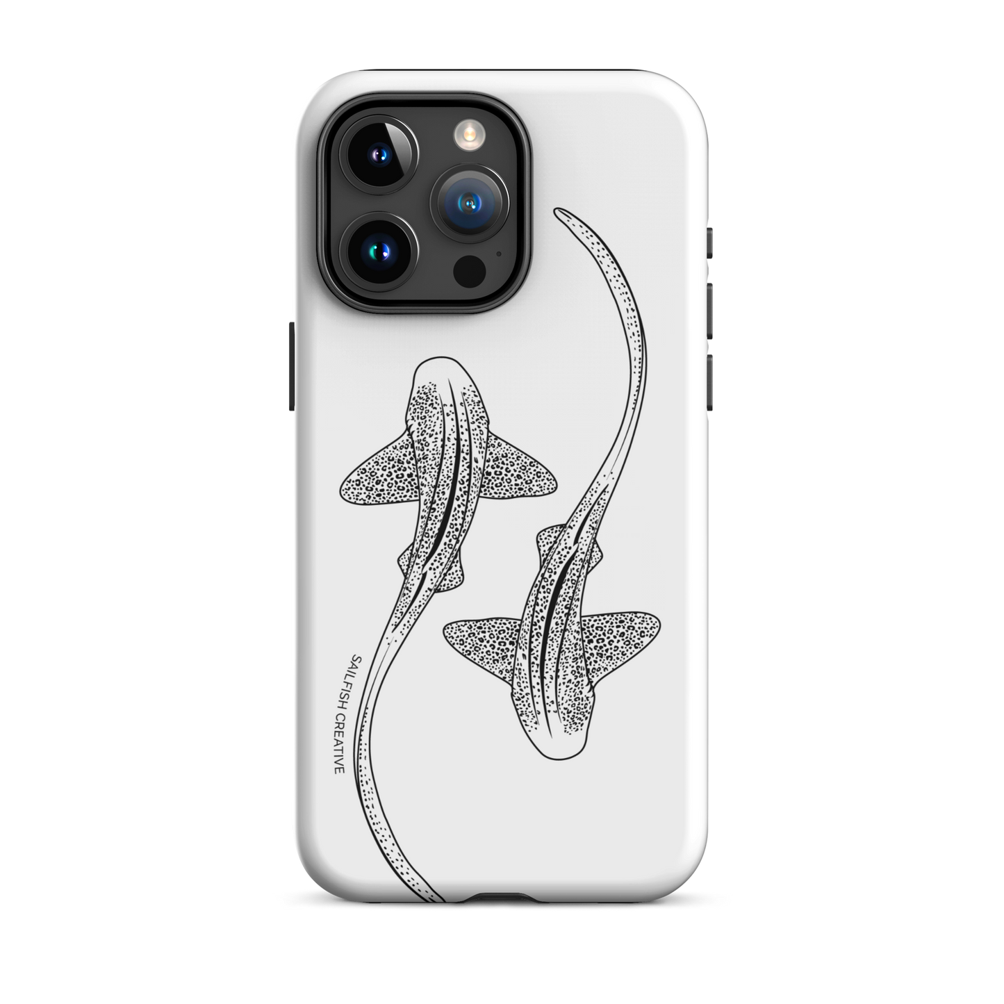 iPhone Tough Phone Case - Leopard Sharks Outline