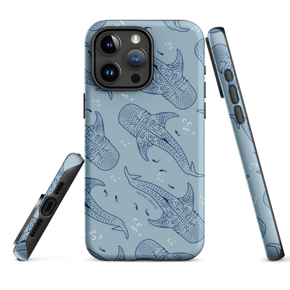 iPhone Tough Phone Case - Whale Sharks Pattern Bluer