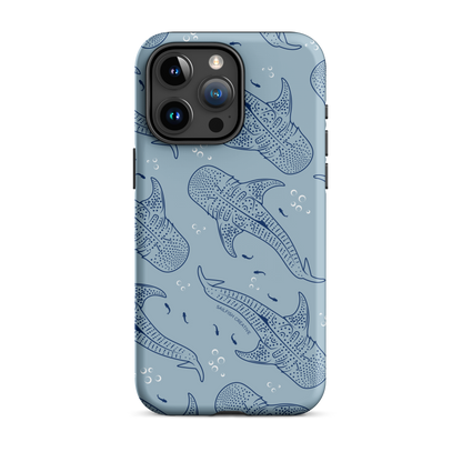 iPhone Tough Phone Case - Whale Sharks Pattern Bluer