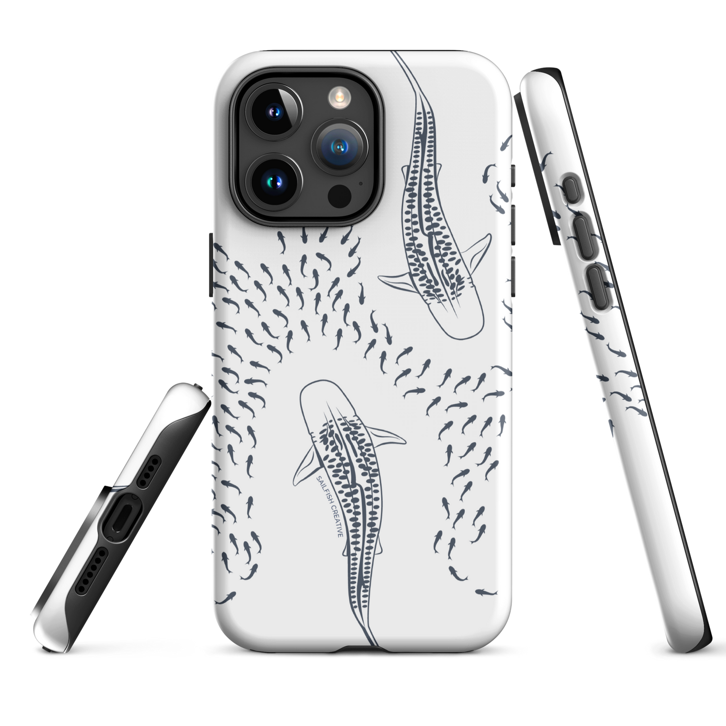 iPhone Tough Phone Case - Tiger Sharks Outline