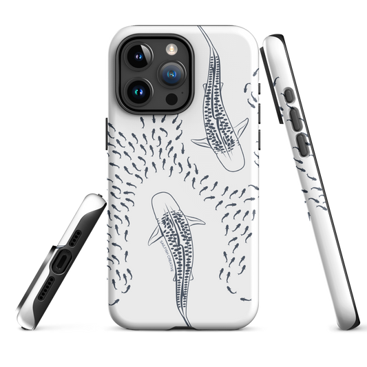 iPhone Tough Phone Case - Tiger Sharks Outline