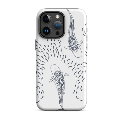 iPhone Tough Phone Case - Tiger Sharks Outline