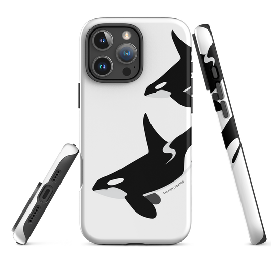 iPhone Tough Phone Case - Orca Killer Whale White