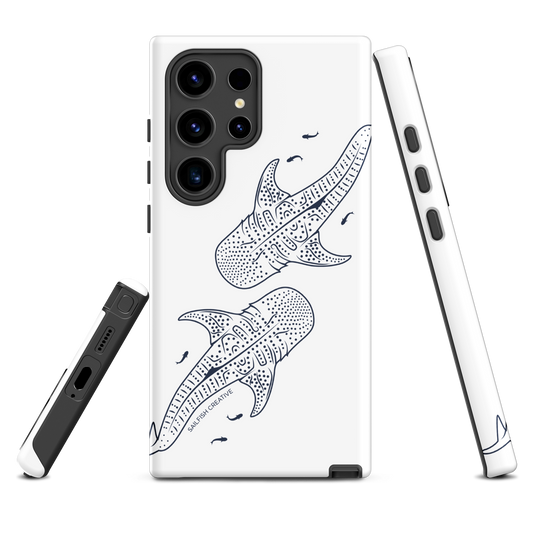 Samsung Tough Phone Case - Whale Sharks Outline