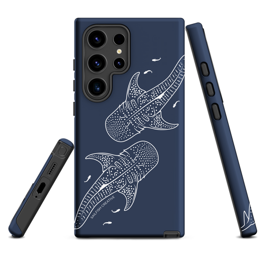 Samsung Tough Case - Whale Sharks Outline Navy