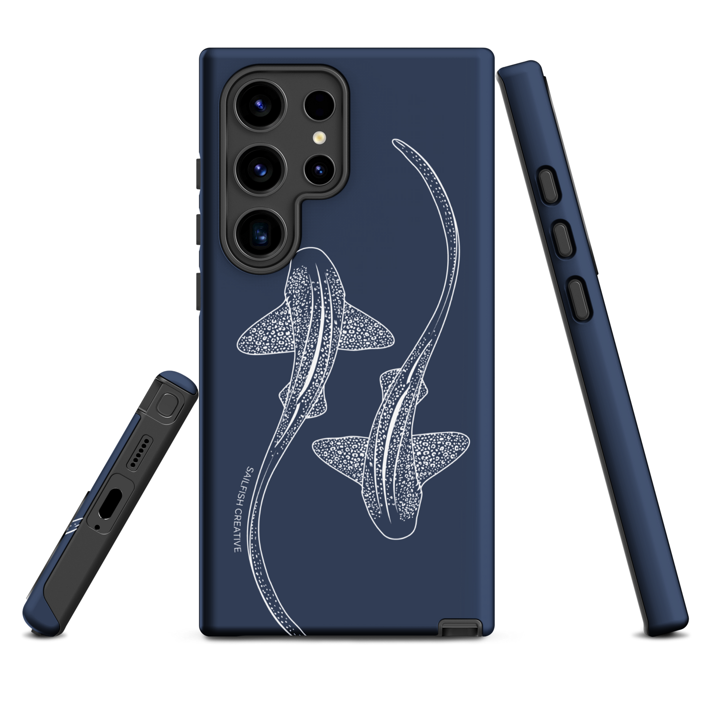 Samsung Tough Case - Leopard Sharks Outline Navy