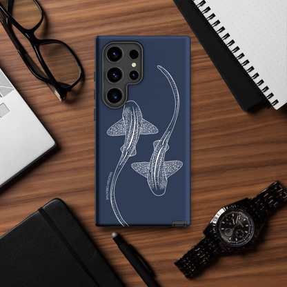 Samsung Tough Case - Leopard Sharks Outline Navy