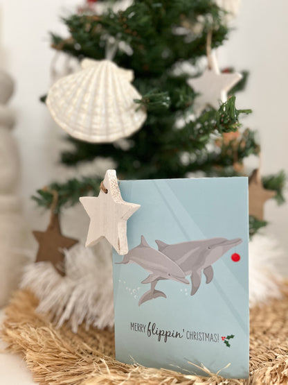 Christmas Card - Dolphins