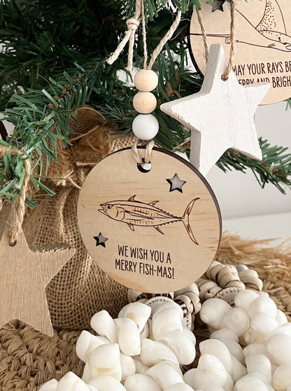 Wooden Christmas Decoration - Tuna Fish