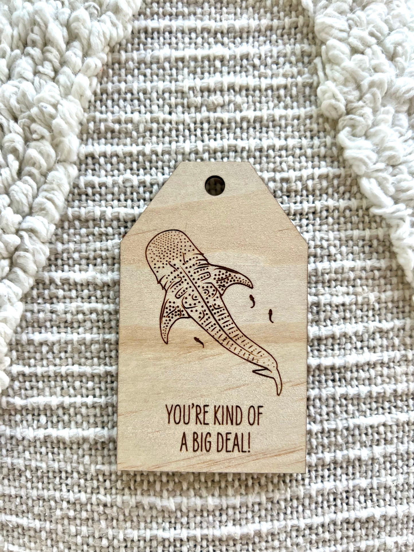 Wooden Gift Tag - Whale Shark