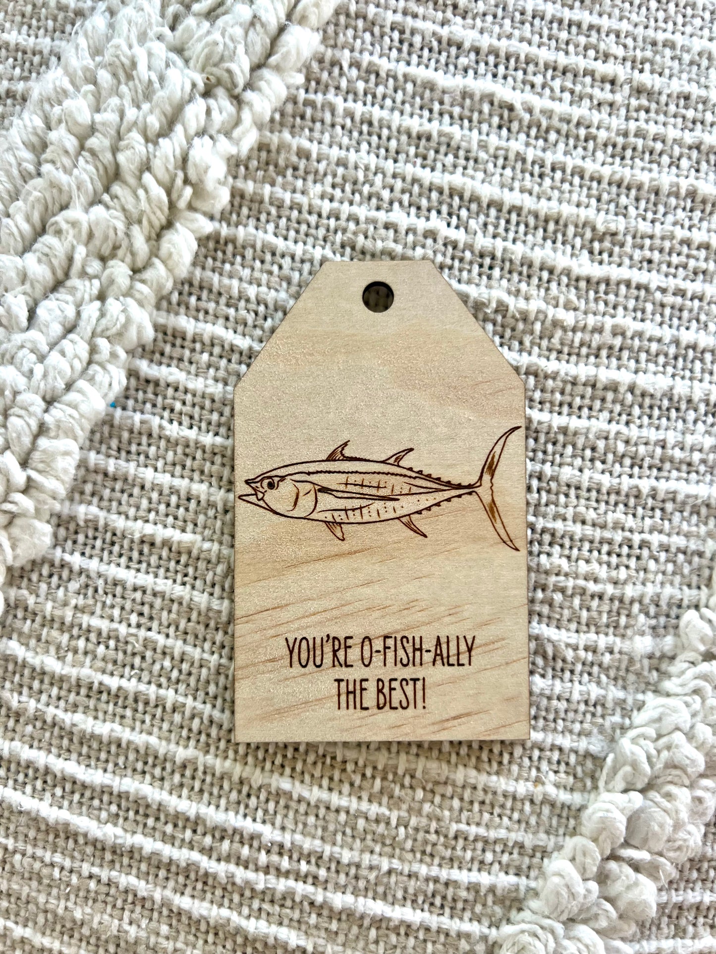 Wooden Gift Tag - Tuna Fish