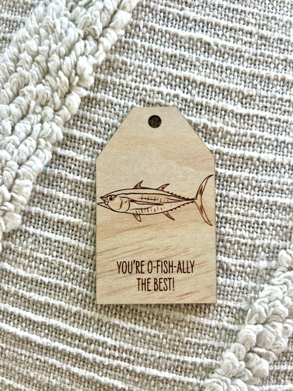 Wooden Gift Tag - Tuna Fish