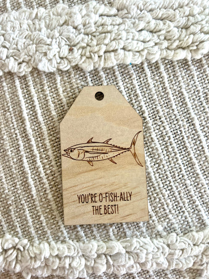 Wooden Gift Tag - Tuna Fish